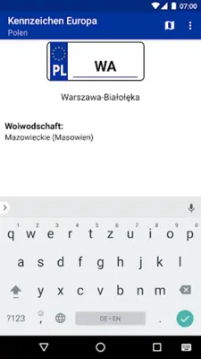 Kennzeichen Europa android App screenshot 0