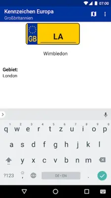 Kennzeichen Europa android App screenshot 2