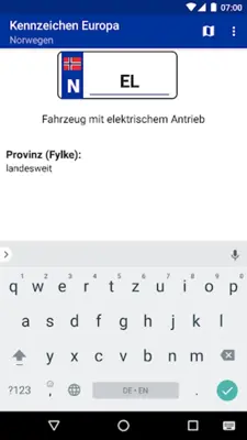 Kennzeichen Europa android App screenshot 3