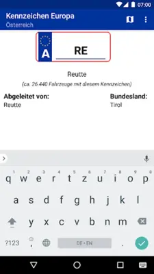 Kennzeichen Europa android App screenshot 4