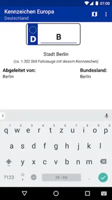 Kennzeichen Europa android App screenshot 5